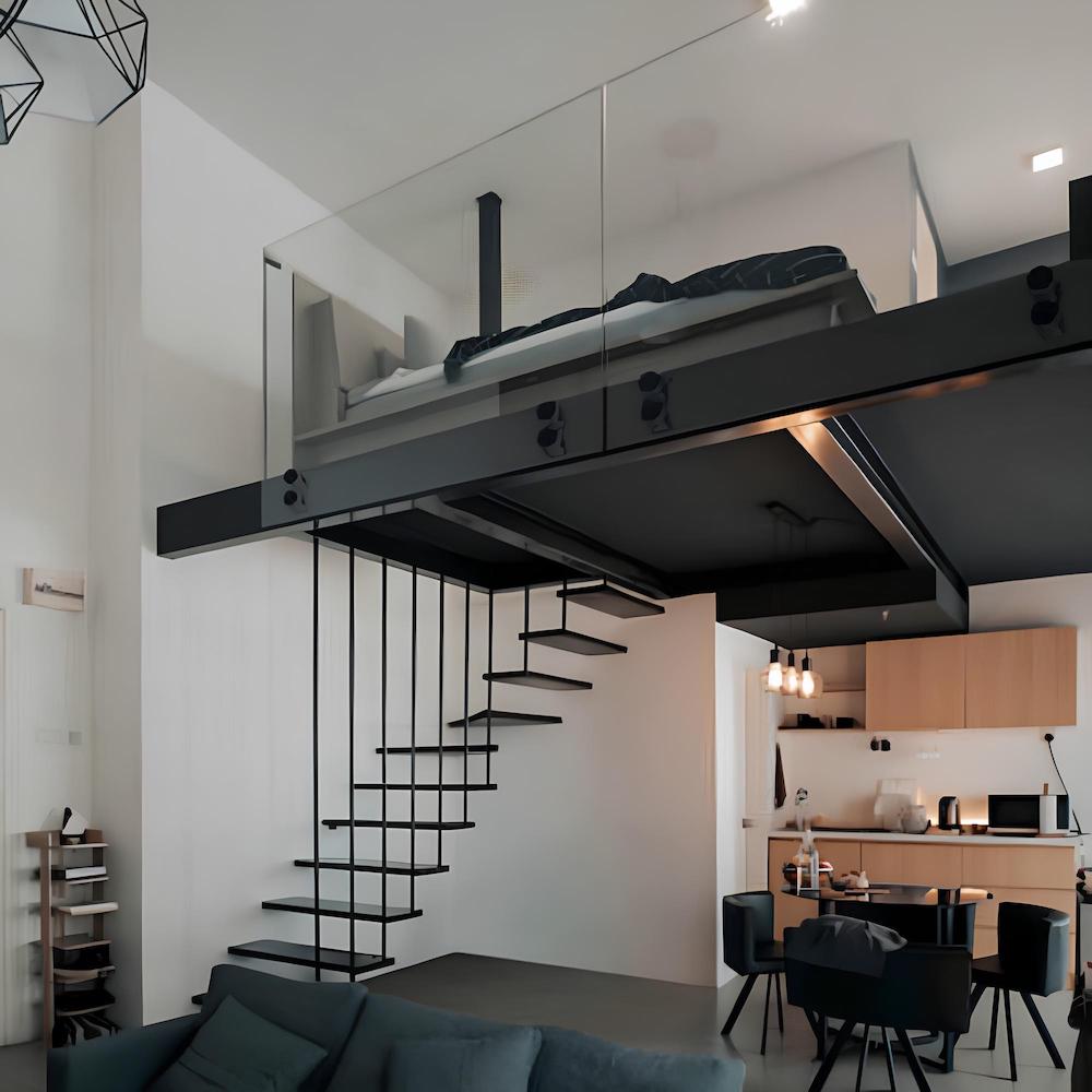 Garde-corps escalier verre noir GLASSFIT CC-775